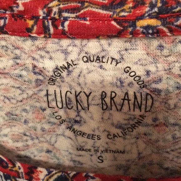 Lucky brand colorful shirt size S small women’s - Picture 6 of 6
